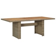 vidaXL Záhradný jedálenský stôl, hnedý 200x100x74 cm, polyratan - cena, srovnání