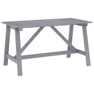vidaXL Záhradný jedálenský stôl sivý 140x70x73,5 cm masívne akáciové drevo - cena, srovnání