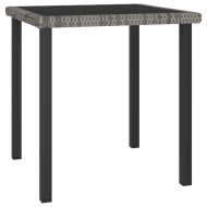 vidaXL Záhradný jedálenský stôl sivý 70x70x73 cm polyratanový - cena, srovnání