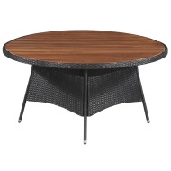 vidaXL Záhradný stôl 150x74 cm, polyratan a akáciový masív - cena, srovnání