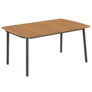 vidaXL Záhradný stôl 150x90x72 cm, akáciový masív a oceľ - cena, srovnání