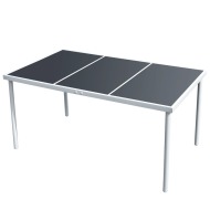 vidaXL Záhradný stôl 150x90x74 cm, čierny, oceľ - cena, srovnání