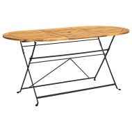vidaXL Záhradný stôl 160x85x74 cm, akáciový masív, oválny - cena, srovnání