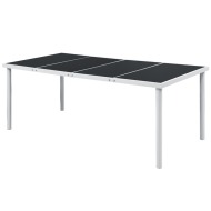 vidaXL Záhradný stôl 190x90x74 cm čierny oceľ - cena, srovnání