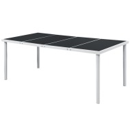 vidaXL Záhradný stôl 190x90x74 cm čierny oceľ - cena, srovnání