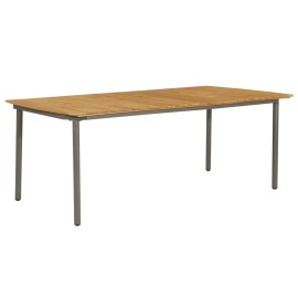 vidaXL Záhradný stôl 200x100x72 cm, akáciový masív a oceľ