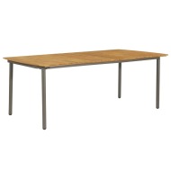 vidaXL Záhradný stôl 200x100x72 cm, akáciový masív a oceľ - cena, srovnání