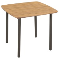 vidaXL Záhradný stôl 80x80x72 cm, akáciový masív a oceľ - cena, srovnání