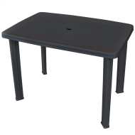 vidaXL Záhradný stôl, antracitový 101x68x72 cm, plast - cena, srovnání
