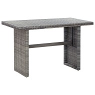 vidaXL Záhradný stôl, antracitový 110x60x67 cm, polyratan