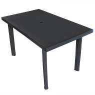 vidaXL Záhradný stôl, antracitový 126x76x72 cm, plast - cena, srovnání