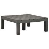 vidaXL Záhradný stôl antracitový 78x78x31 cm plastový - cena, srovnání