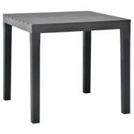 vidaXL Záhradný stôl, antracitový 78x78x72 cm, plast - cena, srovnání