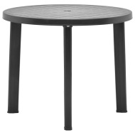 vidaXL Záhradný stôl, antracitový 89 cm, plast - cena, srovnání