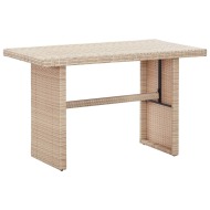 vidaXL Záhradný stôl, béžový 110x60x67 cm, polyratan - cena, srovnání