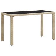 vidaXL Záhradný stôl, béžový 123x60x74 cm, polyratan - cena, srovnání