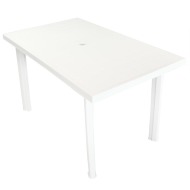 vidaXL Záhradný stôl, biely 126x76x72 cm, plast - cena, srovnání