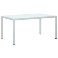 vidaXL Záhradný stôl, biely 150x90x75 cm, polyratan - cena, srovnání