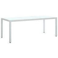 vidaXL Záhradný stôl biely 190x90x75 cm polyratan - cena, srovnání
