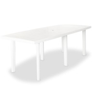 vidaXL Záhradný stôl, biely 210x96x72 cm, plast - cena, srovnání
