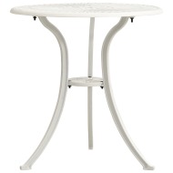 vidaXL Záhradný stôl biely 62x62x65 cm liaty hliník - cena, srovnání