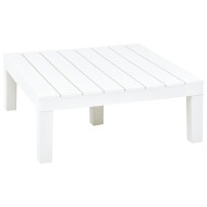 vidaXL Záhradný stôl biely 78x78x31 cm plastový - cena, srovnání