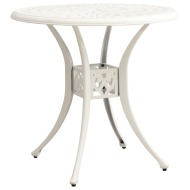 vidaXL Záhradný stôl biely 78x78x72 cm liaty hliník - cena, srovnání
