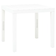 vidaXL Záhradný stôl, biely 78x78x72 cm, plast - cena, srovnání