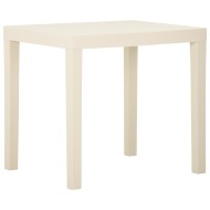 vidaXL Záhradný stôl biely 79x65x72 cm plast - cena, srovnání