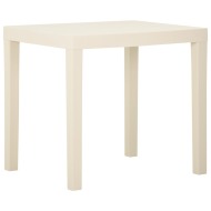 vidaXL Záhradný stôl biely 79x65x72 cm plast - cena, srovnání