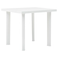 vidaXL Záhradný stôl, biely 80x75x72 cm, plast - cena, srovnání