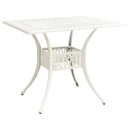 vidaXL Záhradný stôl biely 90x90x73 cm liaty hliník - cena, srovnání