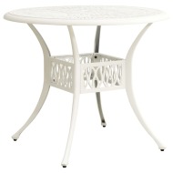 vidaXL Záhradný stôl biely 90x90x74 cm liaty hliník - cena, srovnání