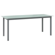 vidaXL Záhradný stôl bledosivý 190x90x74 cm hliník a sklo - cena, srovnání
