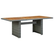 vidaXL Záhradný stôl bledosivý polyratan a akáciový masív - cena, srovnání