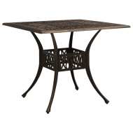 vidaXL Záhradný stôl bronzový 90x90x73 cm liaty hliník - cena, srovnání