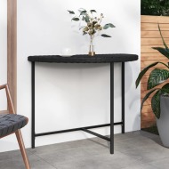 vidaXL Záhradný stôl čierny 100x50x75 cm polyratan - cena, srovnání