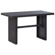 vidaXL Záhradný stôl, čierny 110x60x67 cm, polyratan