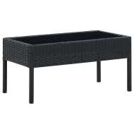 vidaXL Záhradný stôl čierny 75x40x37 cm polyratanový - cena, srovnání
