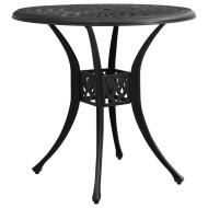 vidaXL Záhradný stôl čierny 78x78x72 cm liaty hliník - cena, srovnání