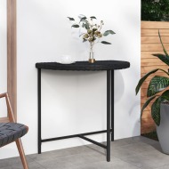 vidaXL Záhradný stôl čierny 80x50x75 cm polyratan - cena, srovnání