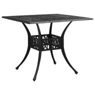 vidaXL Záhradný stôl čierny 90x90x73 cm liaty hliník - cena, srovnání