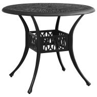 vidaXL Záhradný stôl čierny 90x90x74 cm liaty hliník - cena, srovnání