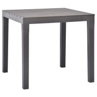 vidaXL Záhradný stôl, farba mokka 78x78x72 cm, plast - cena, srovnání