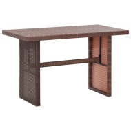 vidaXL Záhradný stôl, hnedý 110x60x67 cm, polyratan - cena, srovnání