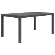 vidaXL Záhradný stôl hnedý 150x90x72 cm plastový s ratanovým vzhľadom - cena, srovnání