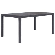 vidaXL Záhradný stôl hnedý 150x90x72 cm plastový s ratanovým vzhľadom - cena, srovnání