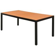 vidaXL Záhradný stôl, hnedý 185x90x74 cm, hliník a WPC - cena, srovnání