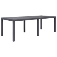 vidaXL Záhradný stôl hnedý 220x90x72 cm plastový s ratanovým vzhľadom - cena, srovnání