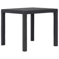 vidaXL Záhradný stôl hnedý 79x79x72 cm plastový s ratanovým vzhľadom - cena, srovnání